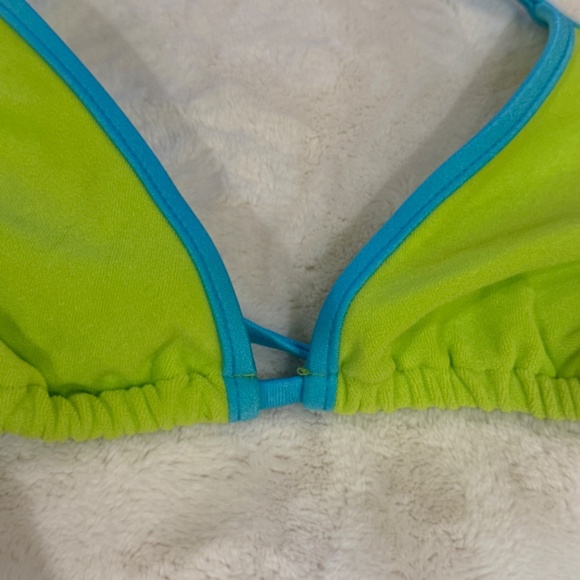 New! Frankies Bikinis Terry Triangle String Bikini Top 31543 - Picture 3 of 7